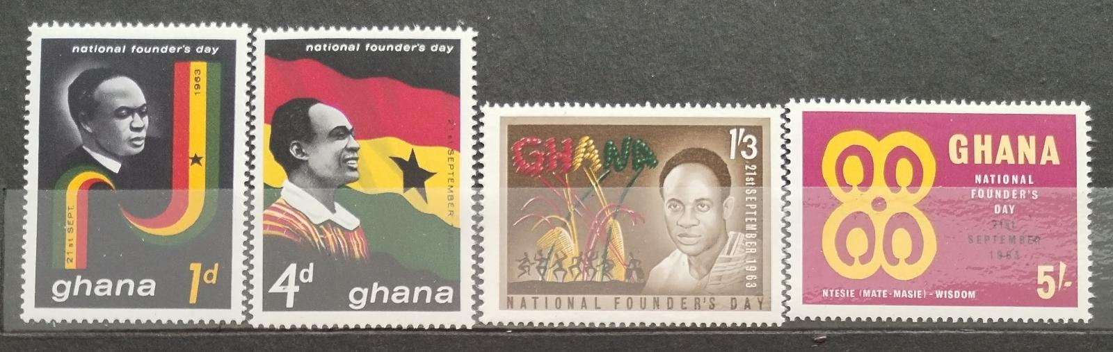 Ghana 1963 Otcové zakladatelé a symboly země