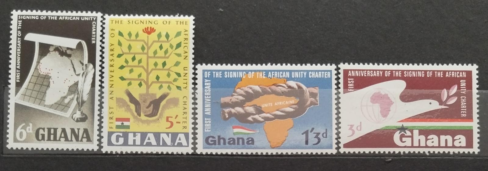 Ghana 1964 Výročí Unity Charter, Mapy