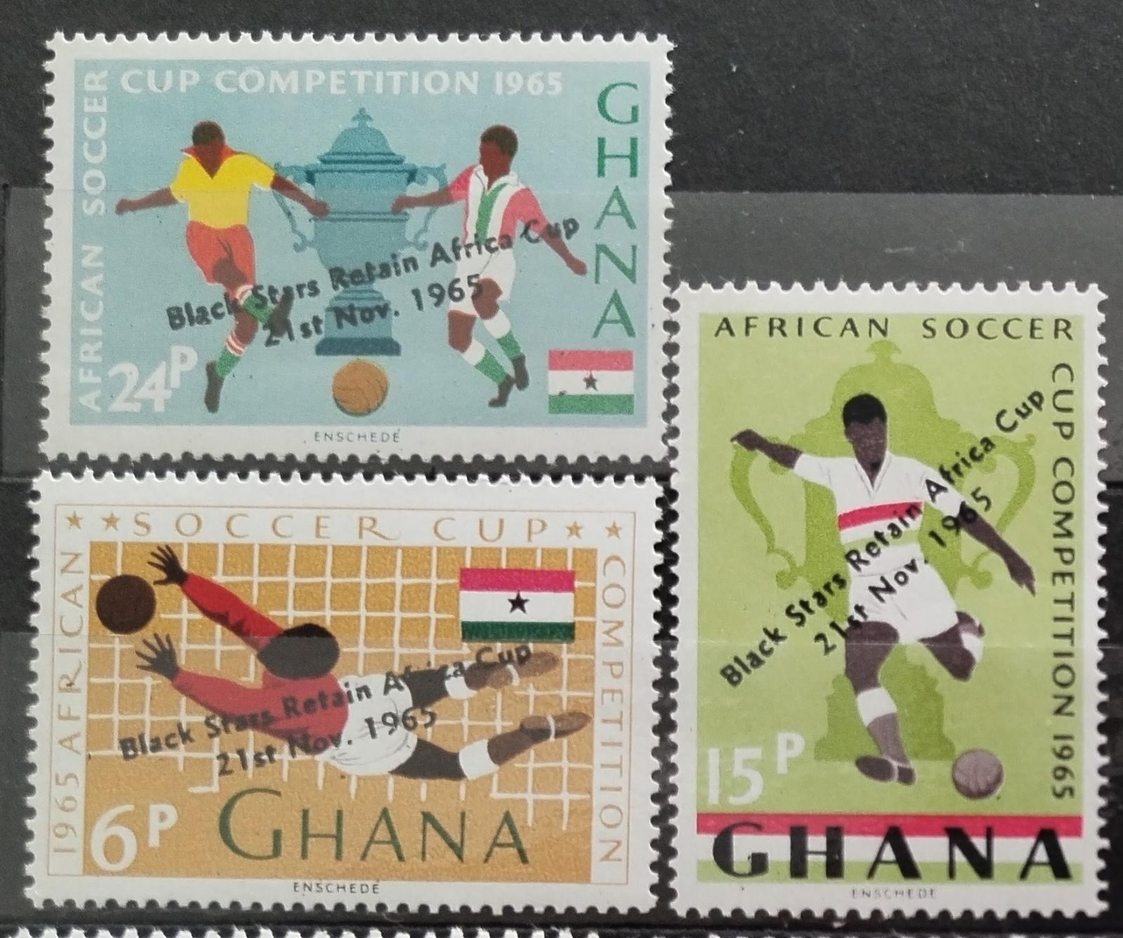 Ghana 1965 Přetisky výhry ve fotbale