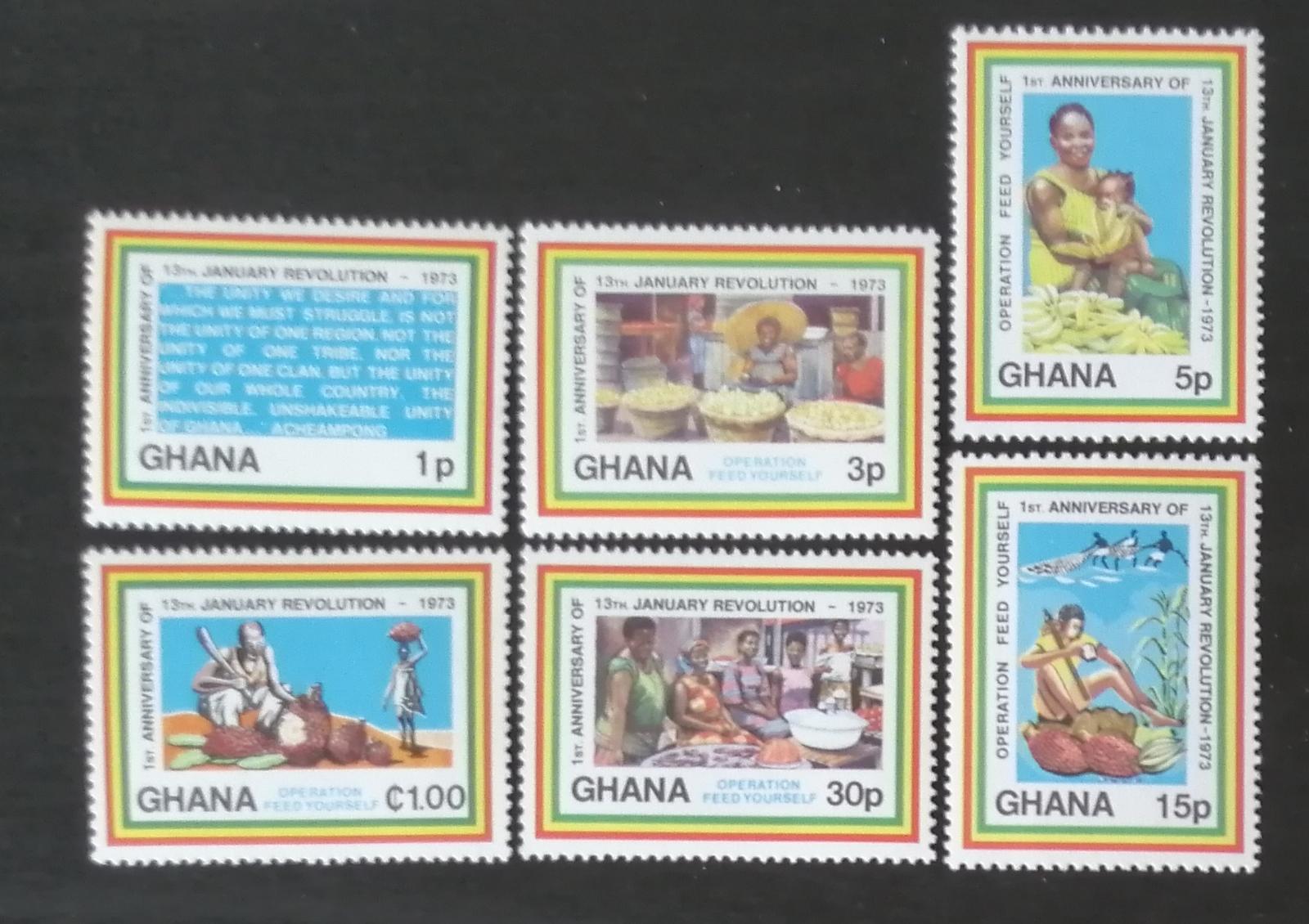 Ghana 1973 Výročí revoluce, výjevy ze života lidí