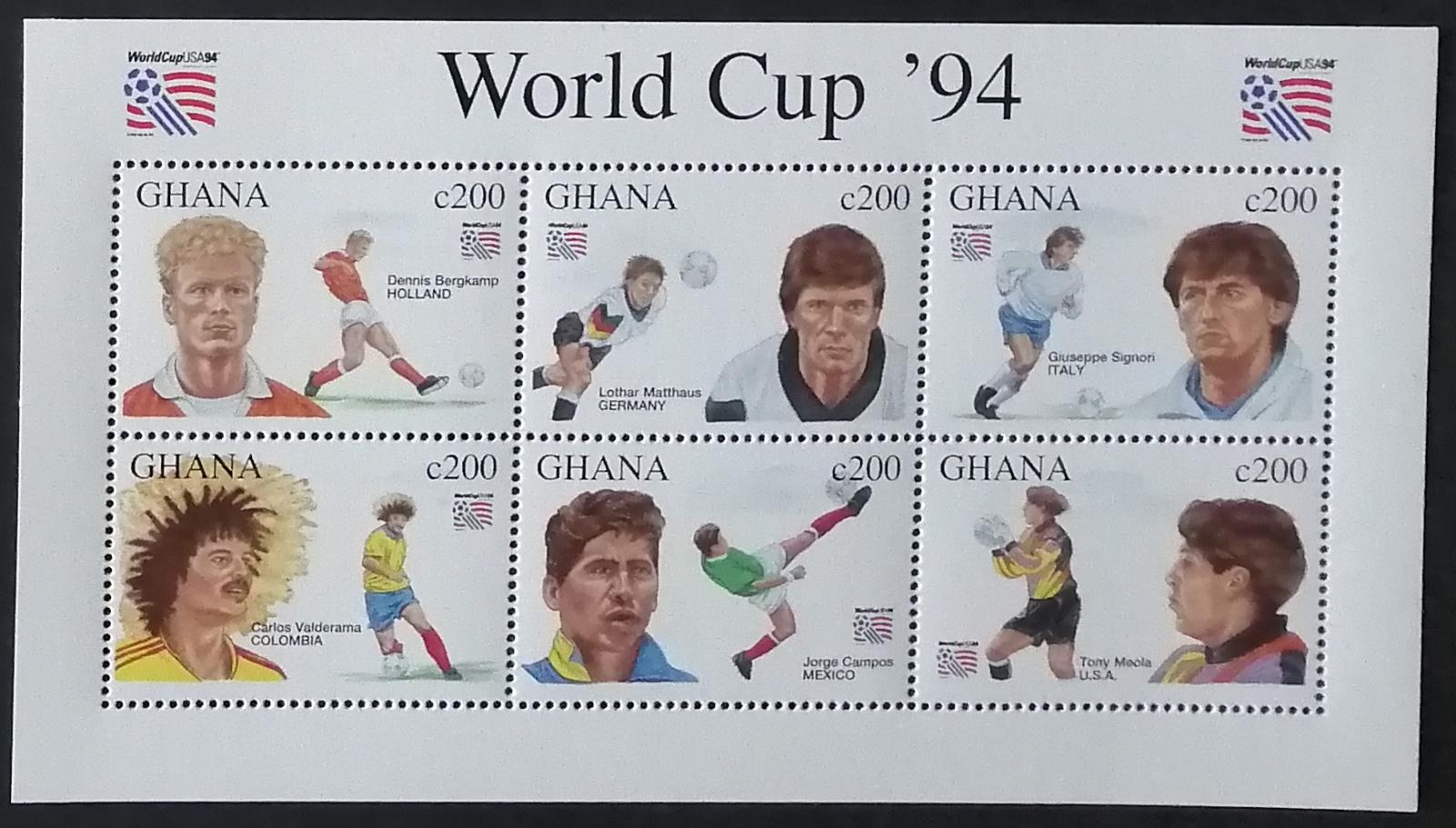 Ghana 1994 Mi.2073-8 8,5€ Mistrovství světa ve fotbale, sport