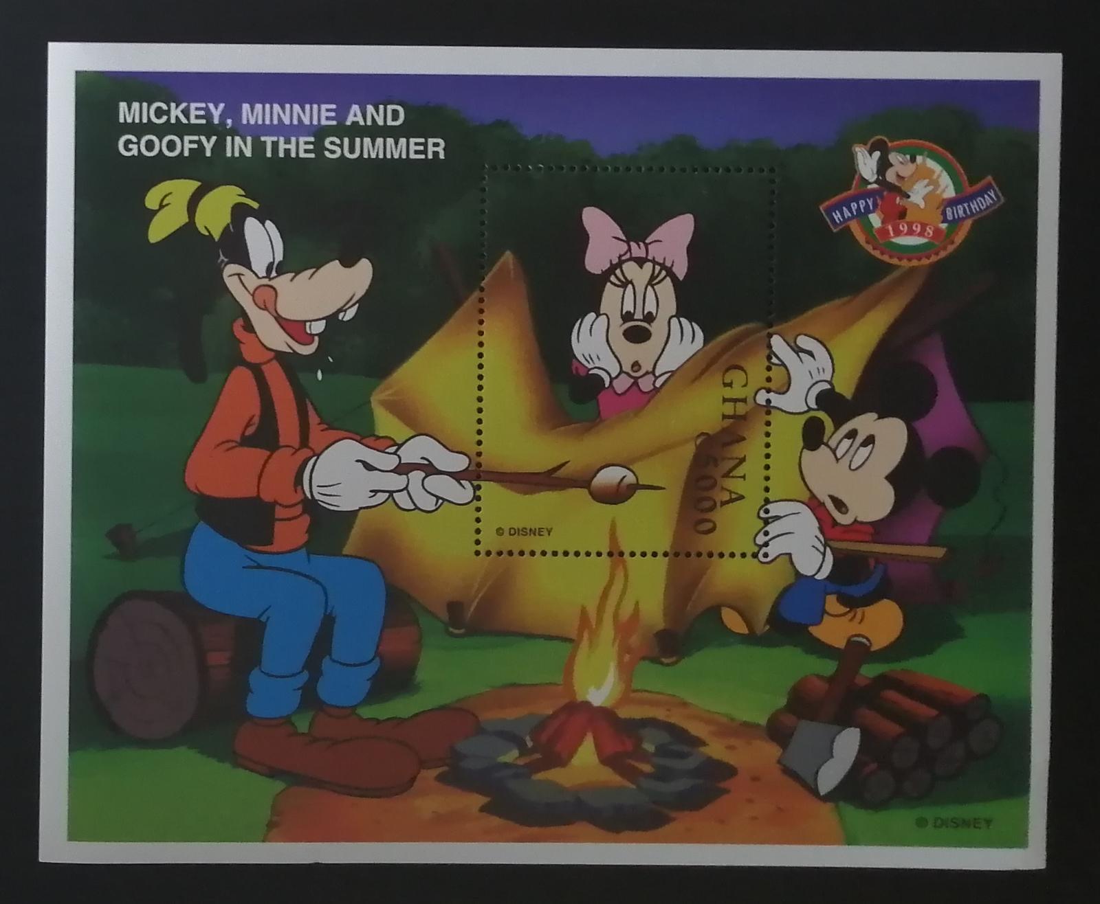 Ghana 1998 Bl.357 11€ DISNEY, 70 let Mickey Mouse, přetisky