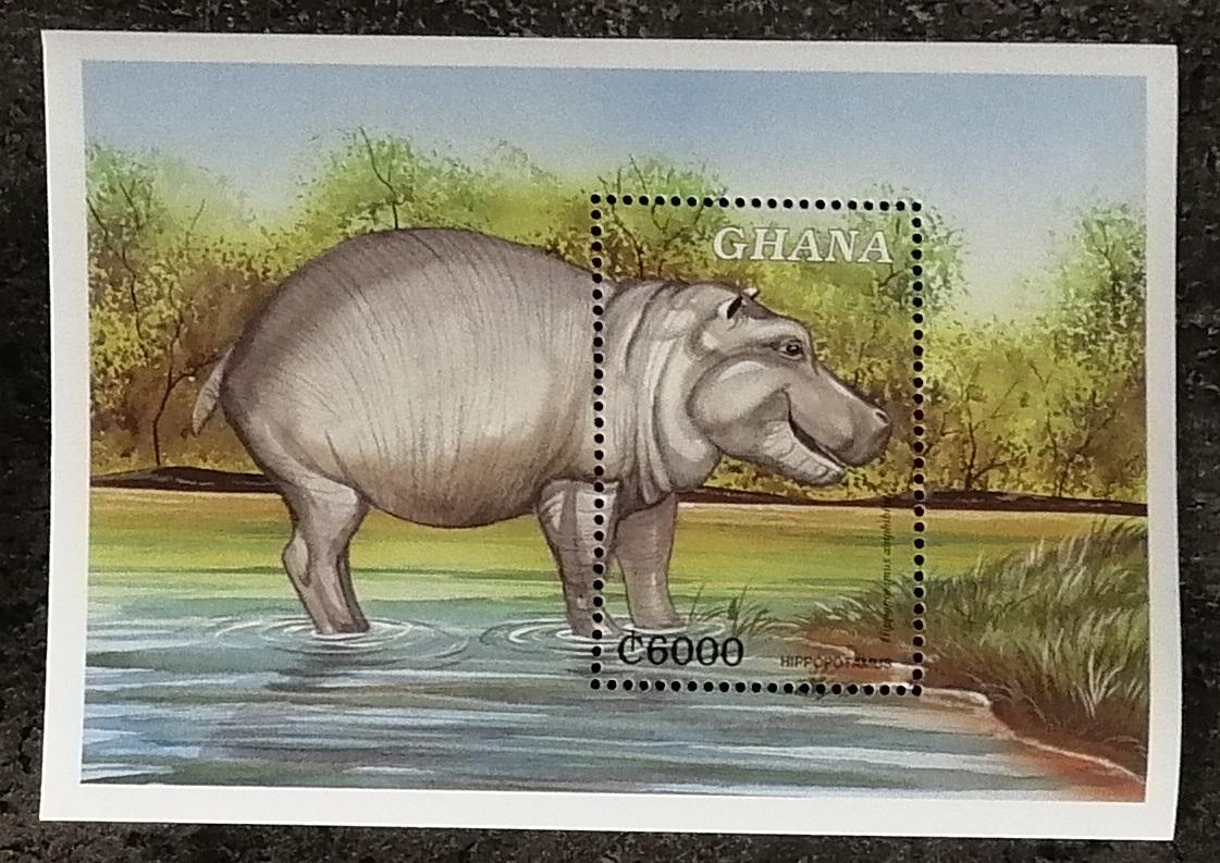 Ghana 2000 Bl.390 6,5€ Africká fauna, Hroch a hroši