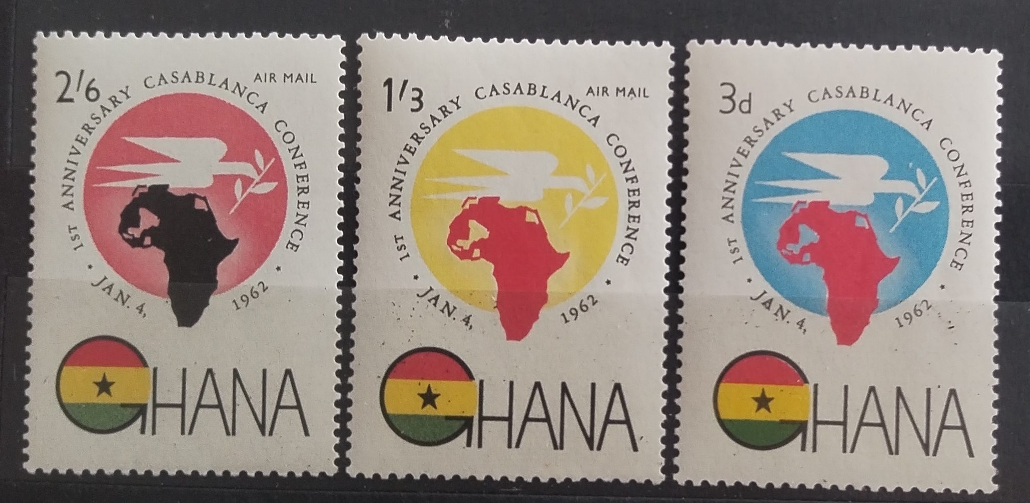 Ghana 1961 Podpora Afriky, Mapy