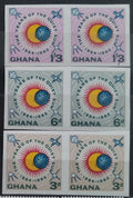 Ghana 1964 Rok klidného Slunce, Vesmír IMPERF PÁR