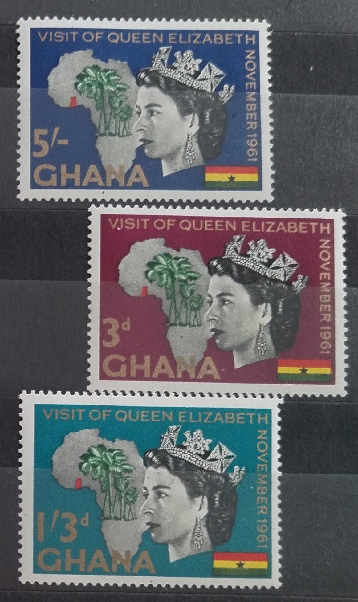 Ghana 1961 Návštěva královny Alžběty II.