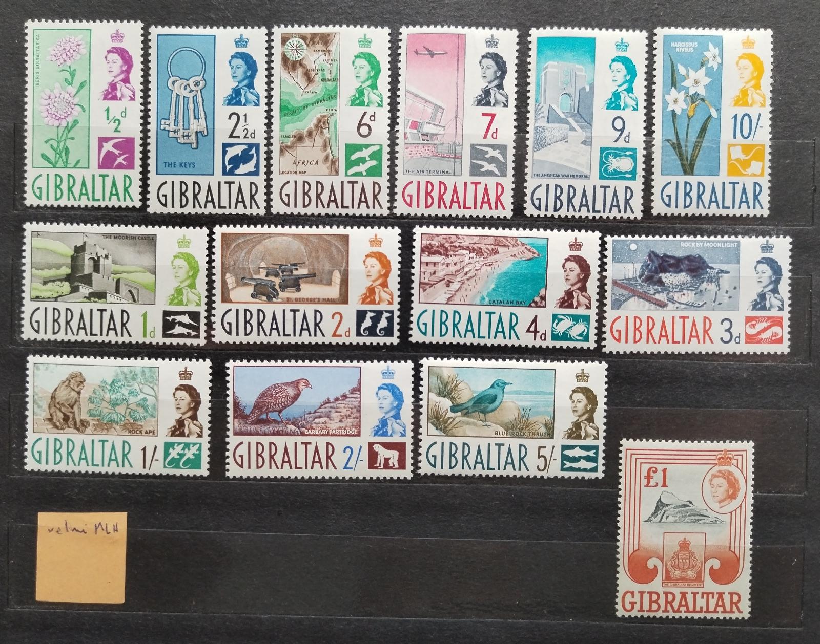 Gibraltar 1960 80£ Definitiva britského území Alžběty II. (VLMH *)