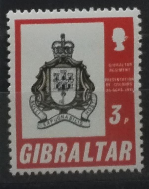 Gibraltar 1971 Výročí regimentu, Erby a vojenství