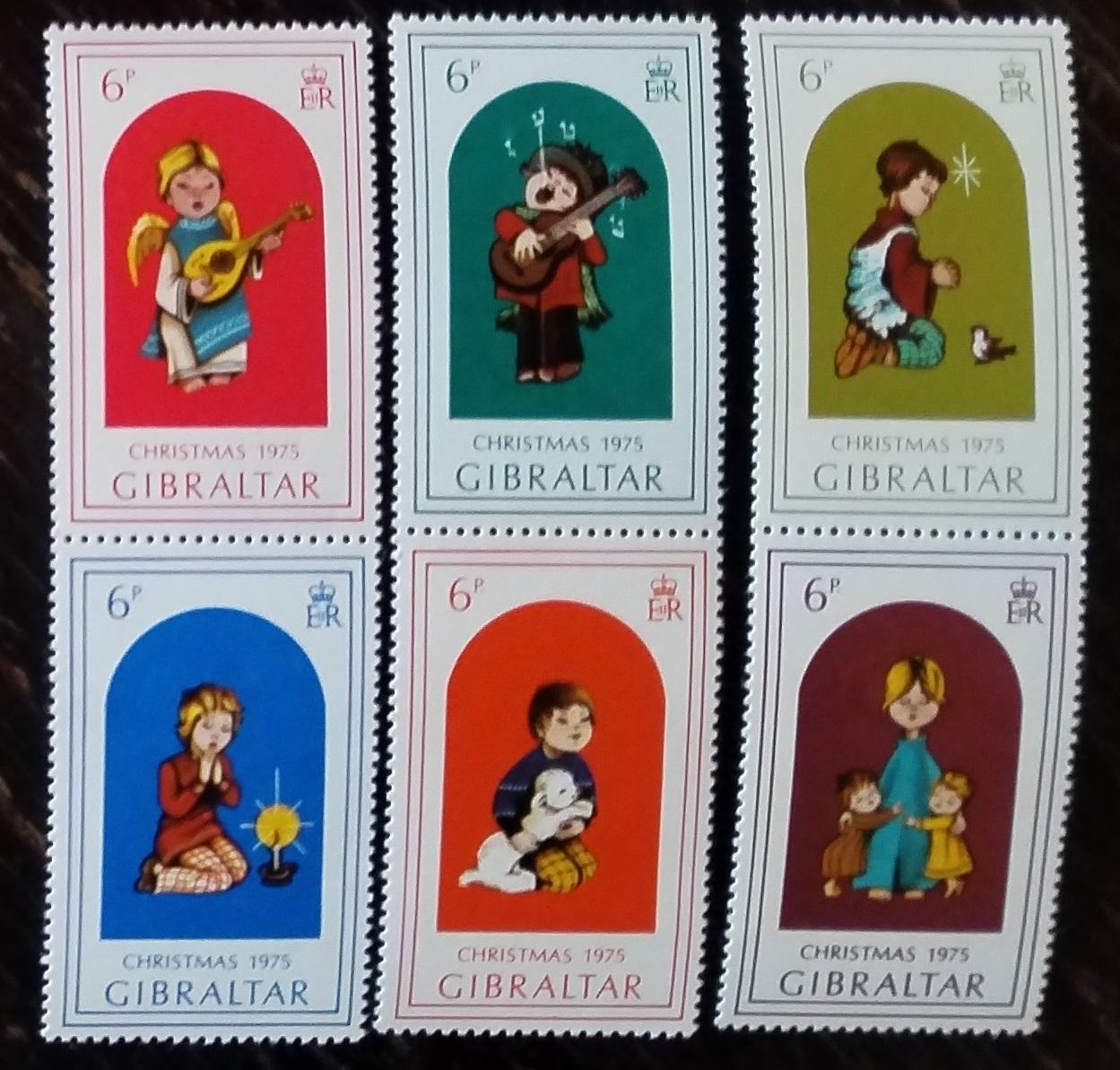 Gibraltar 1975 Vánoce a dětské výjevy