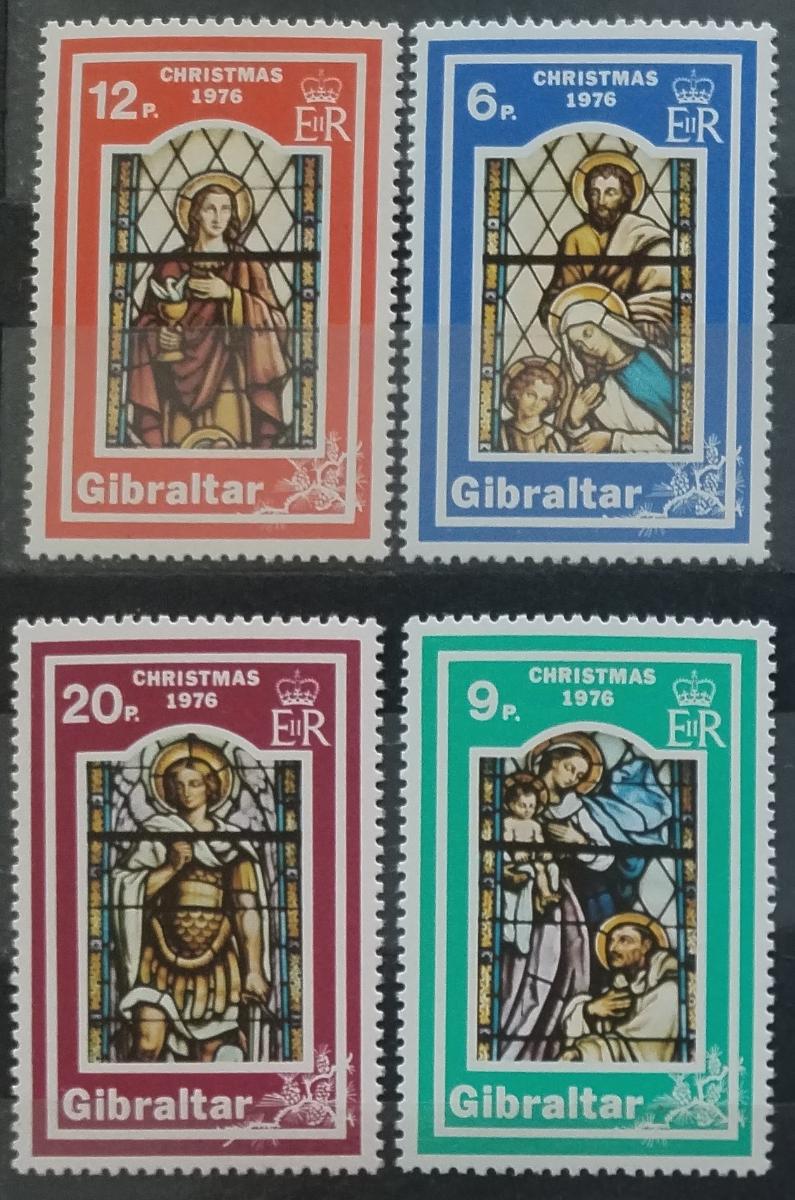 Gibraltar 1976 Vánoce a vitráže, umění