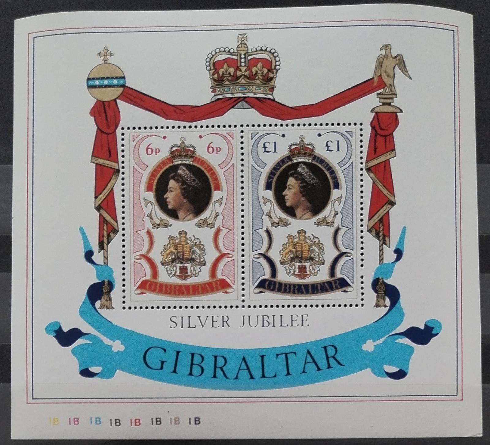 Gibraltar 1977 Stříbrné výročí královny Alžběty II.