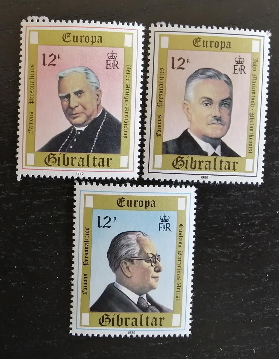 Gibraltar 1980 - komplet, EUROPA vydání, osobnosti, kněží