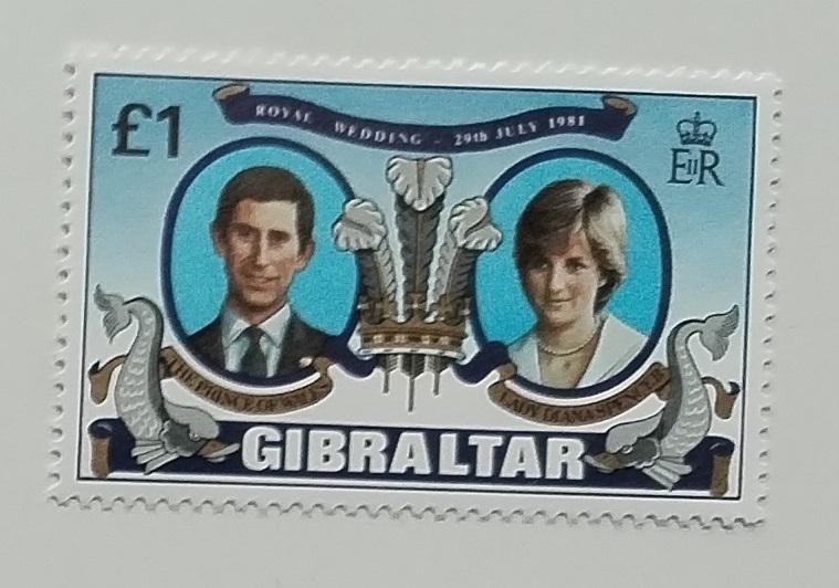 Gibraltar 1981 Svatba princezny Diany a krále Karla III.