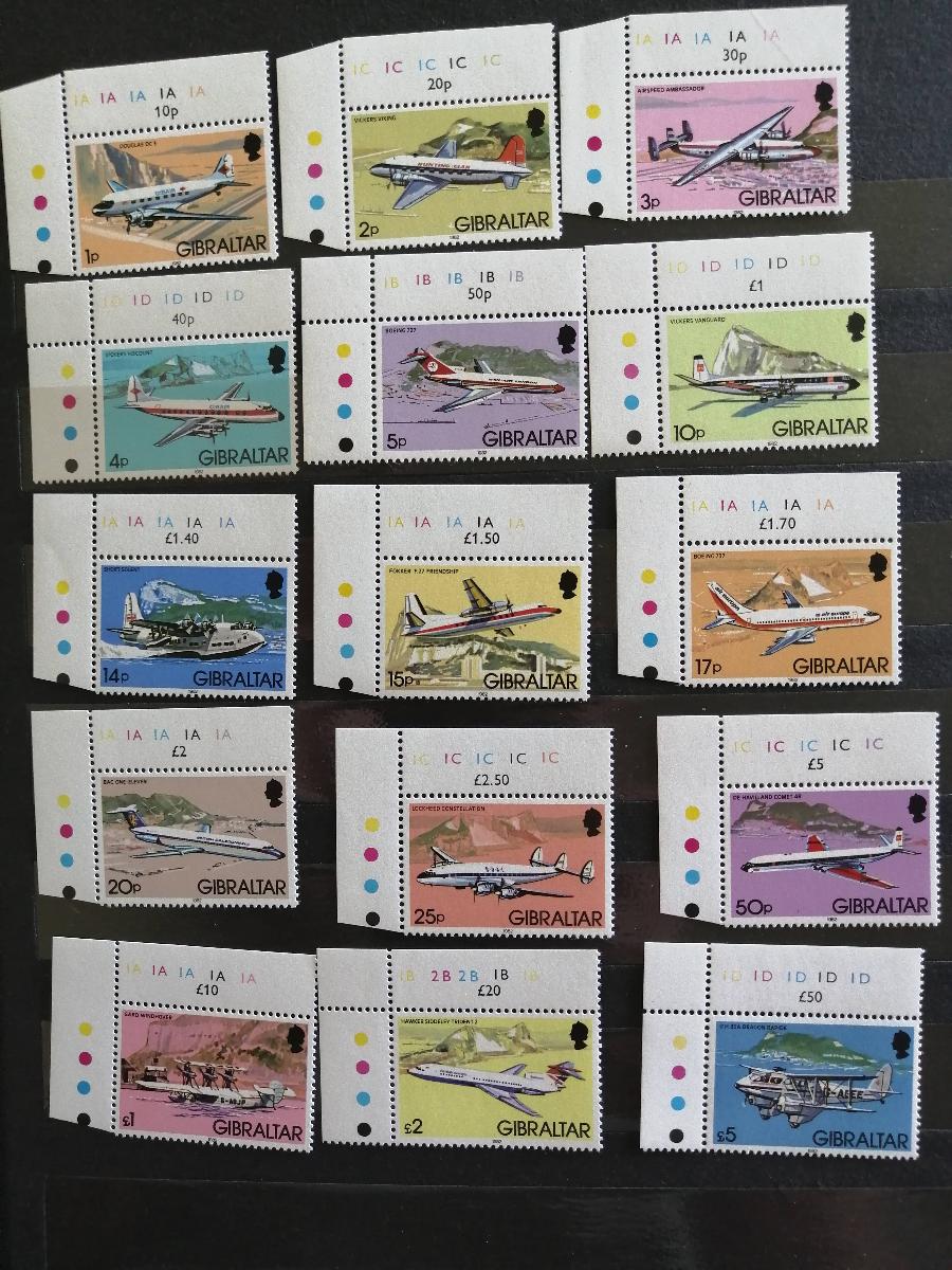 Gibraltar 1982 40£ Svěží rohová definitiva, Letadla