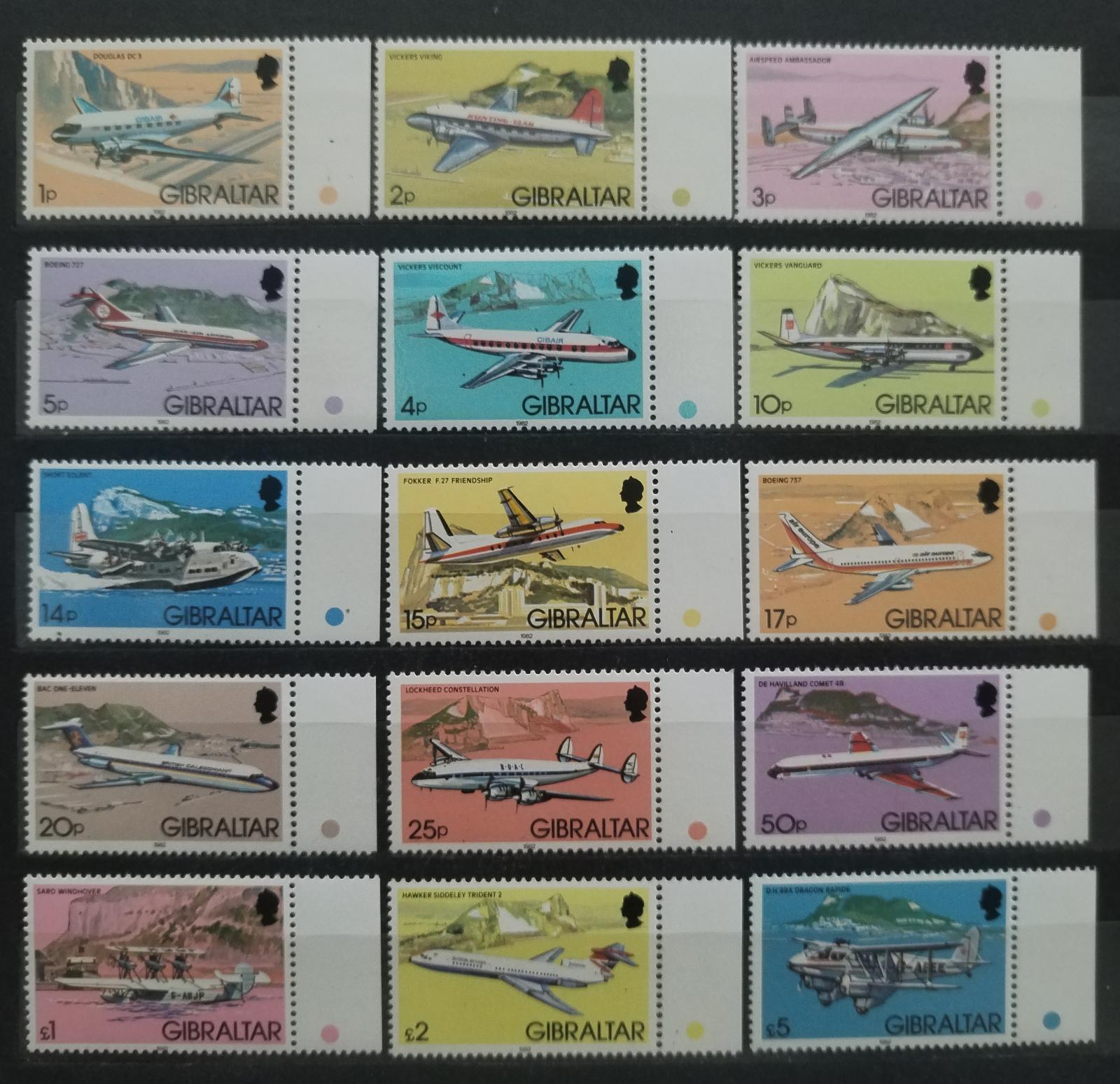 Gibraltar 1982 Definitiva - Letadla a jejich historie