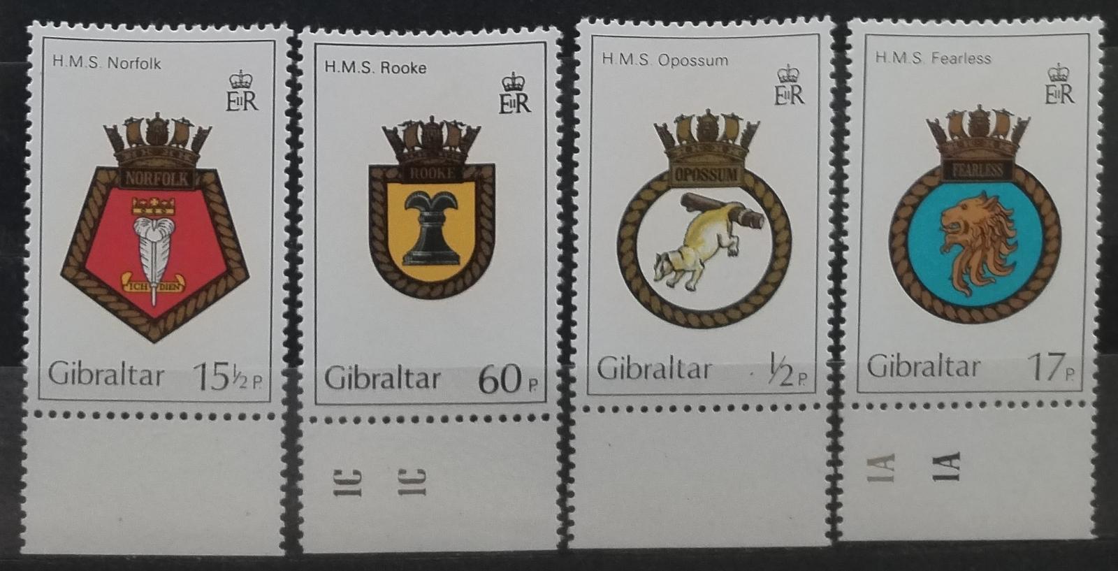 Gibraltar 1982 Erby Královského námořnictva, Lodě
