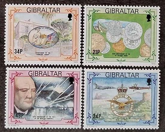 Gibraltar 1993 6€ Výročí měny, RAF a návštěvy Chruchilla, Letadla