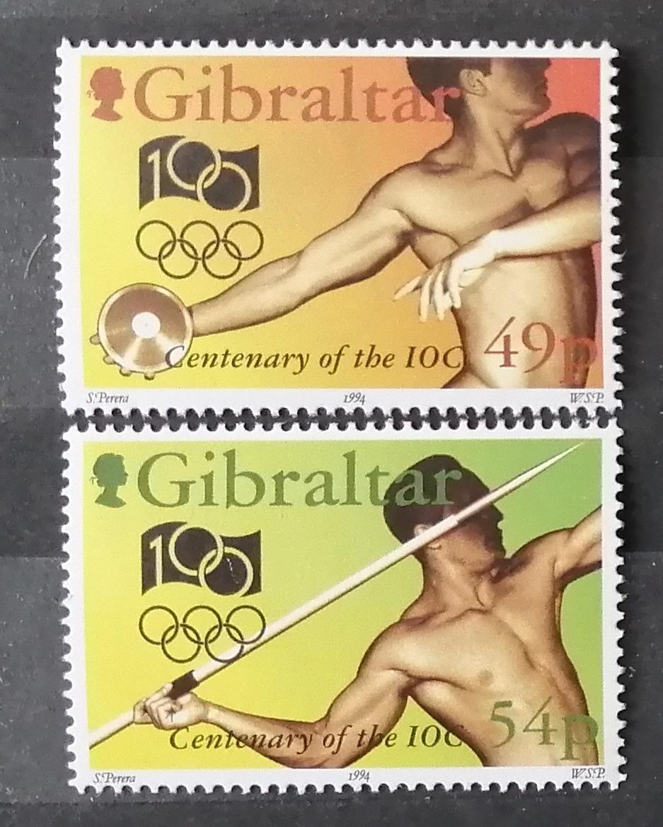 Gibraltar 1994 Mi.700-1 4€ Století Mezinárodní olympijské komise Sport