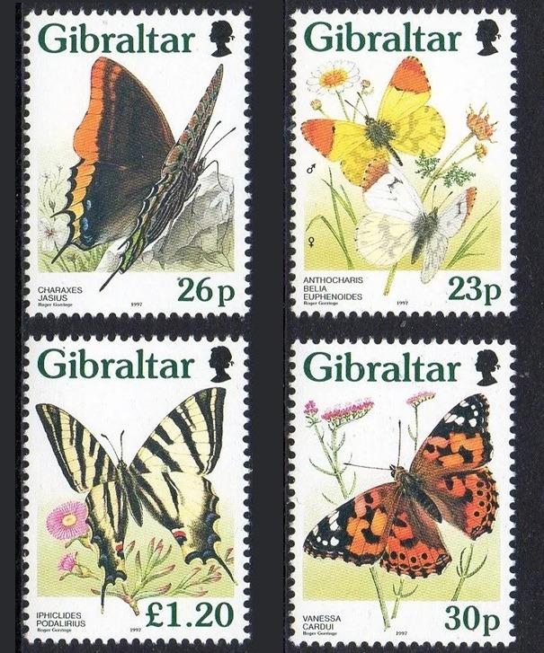 Gibraltar 1997 7€ Motýli a okrasný hmyz