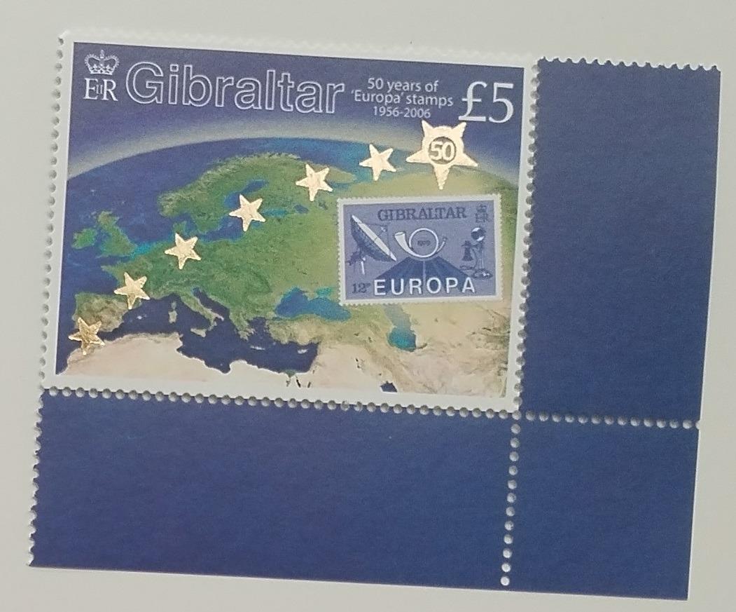 Gibraltar 2005 50 let první EUROPA známky, Mapy a známky