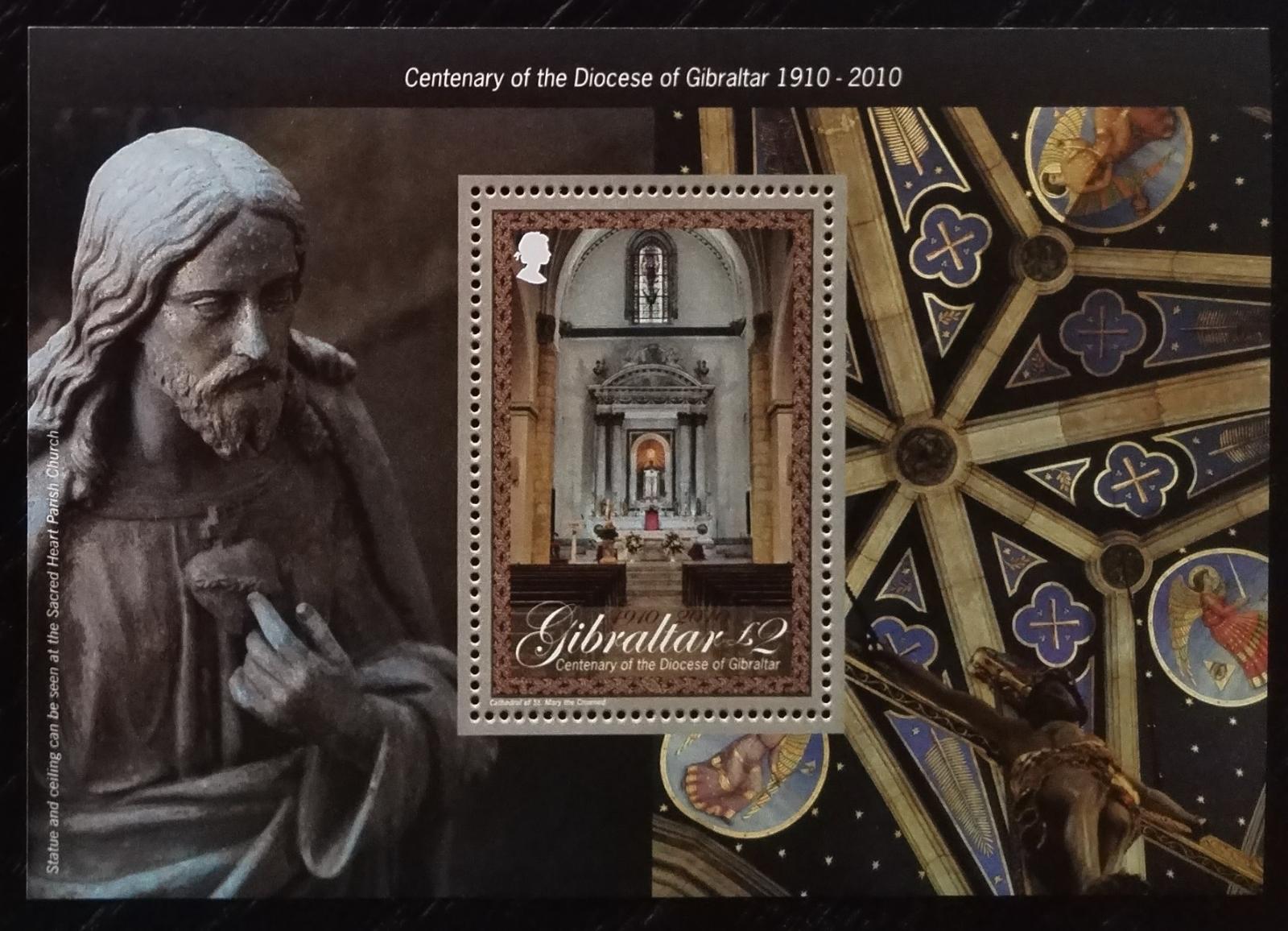 Gibraltar 2010 Bl. 97 Výročí místní diecéze, náboženství, Dvě libry
