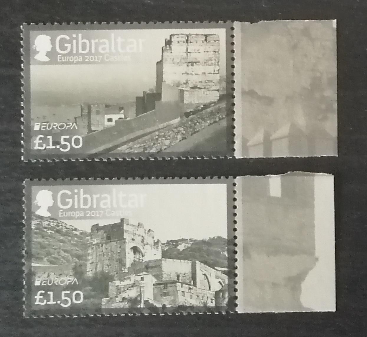 Gibraltar 2017 Mi.1772-3 8€ EUROPA, hrady a hradby stavby architektura