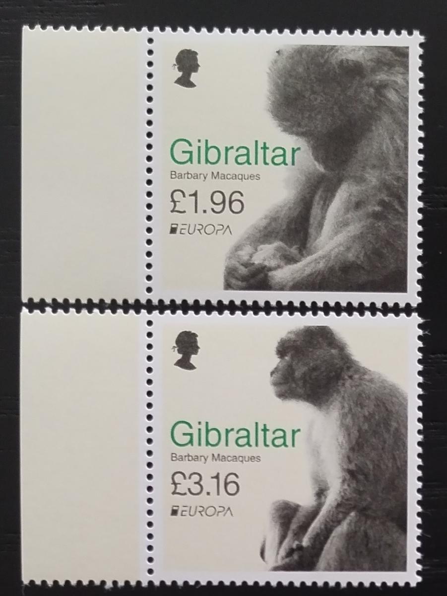 Gibraltar 2021 Berberské opice a primáti země za 60% nominálu!
