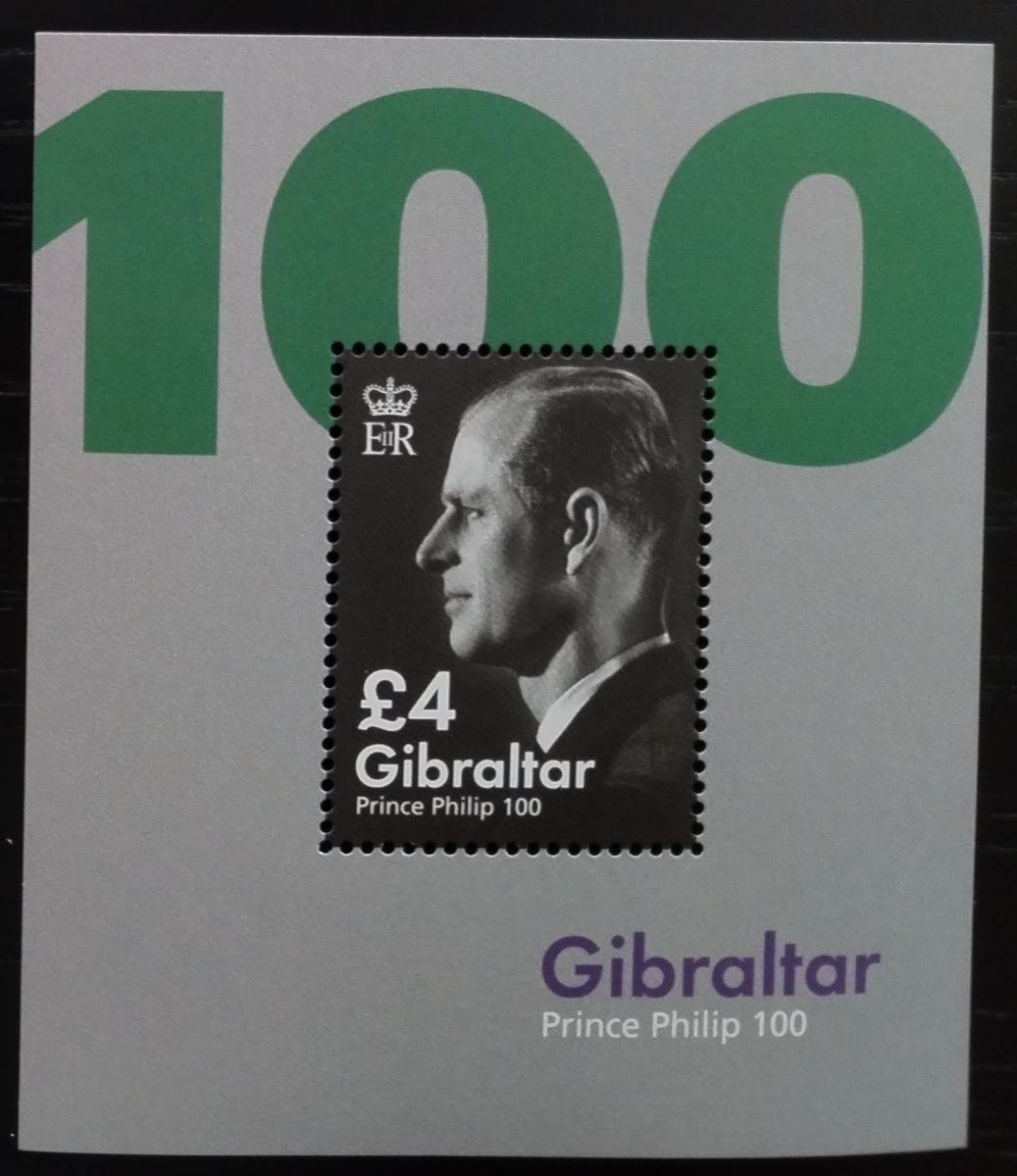 Gibraltar 2021 Století prince Filipa Mountbattena za 60% nominálu!