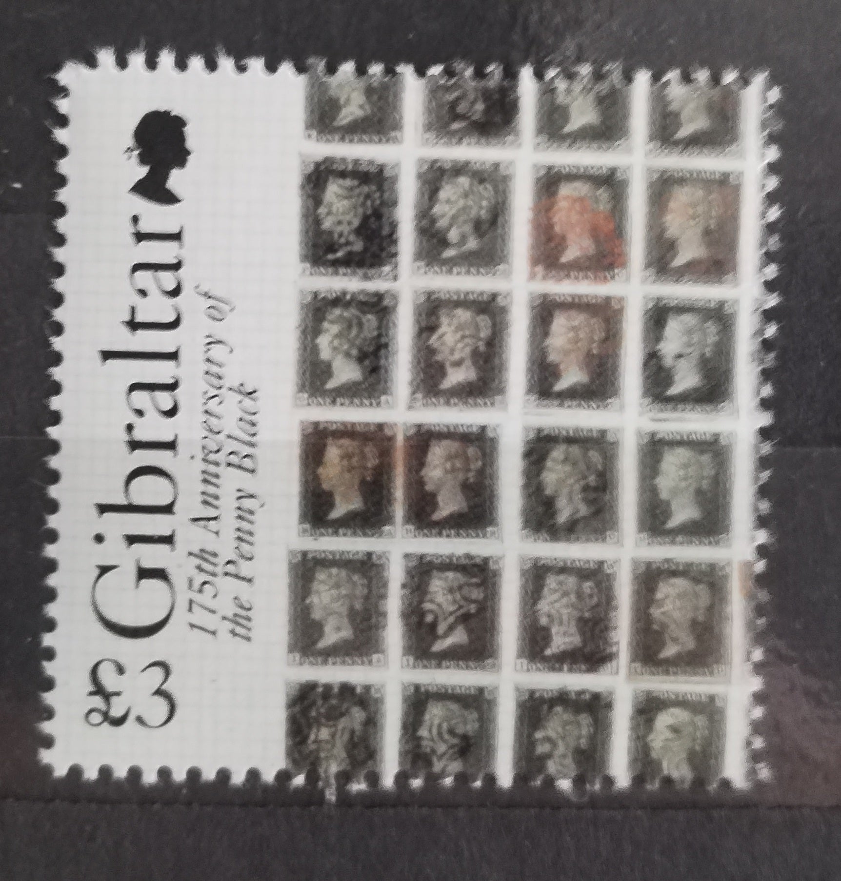 Gibraltar 2015 175 let první známky Penny Black (sólo známka)
