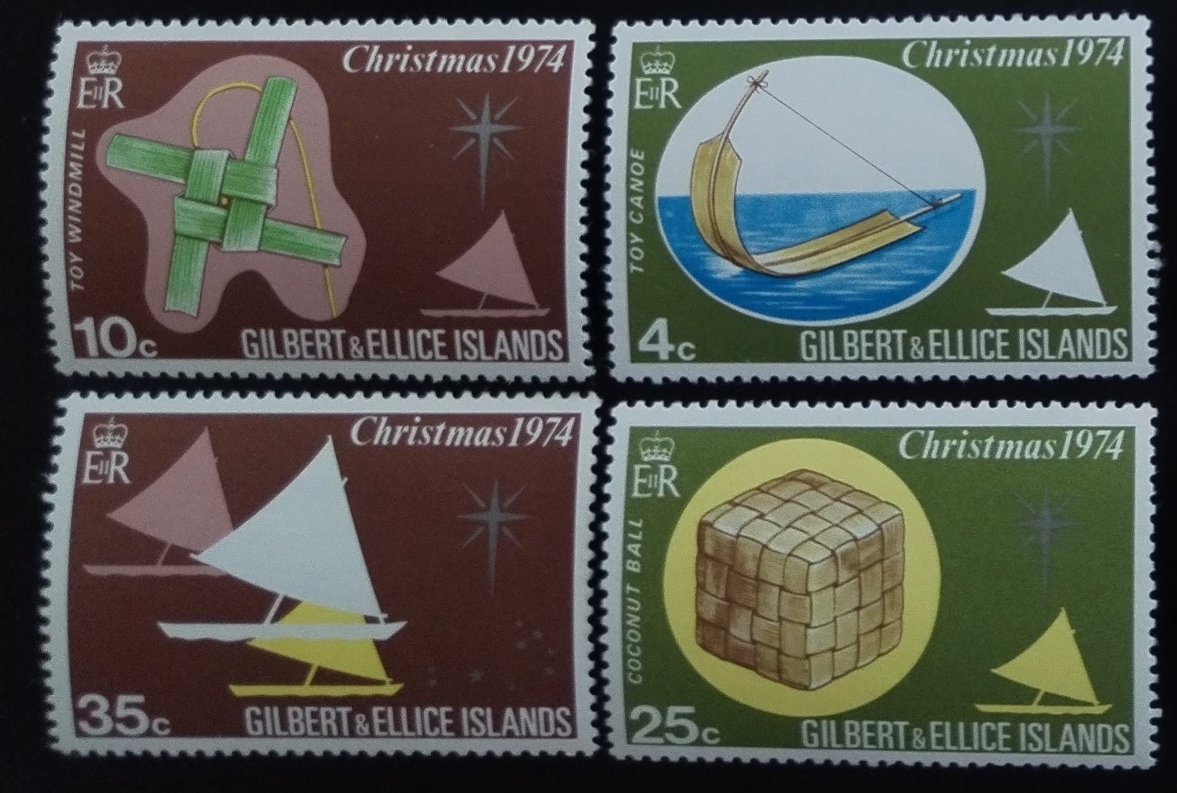Gilbertovy ostrovy 1974 Vánoce a lodě