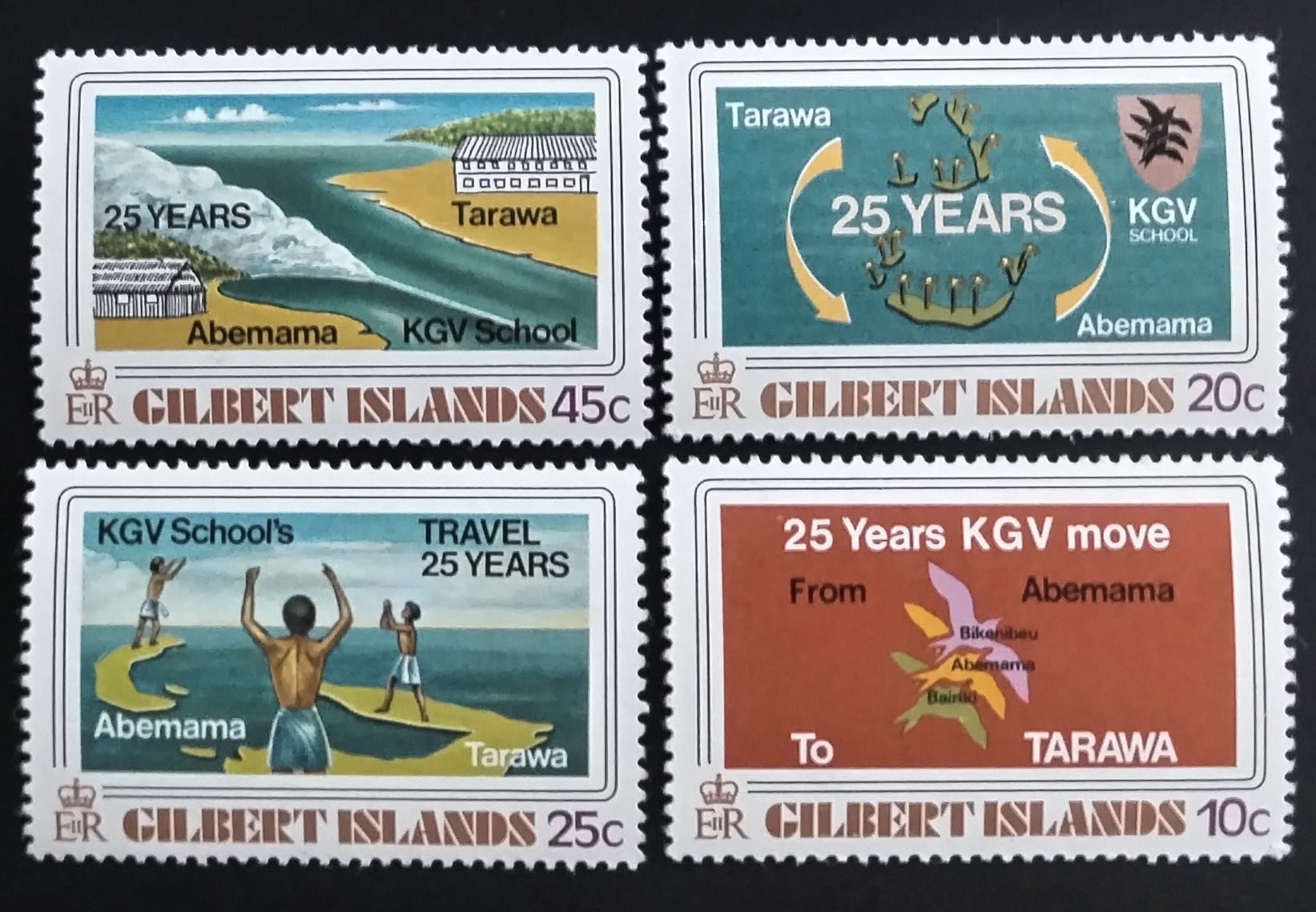 Gilbertovy ostrovy 1978 Výročí ostrovní školy, Mapy