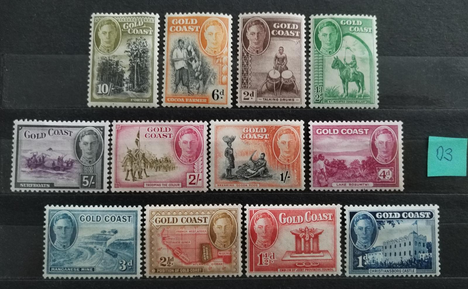 Gold Coast/ Zlaté pobřeží 1948 85£ Definitiva krále Jiřího VI.