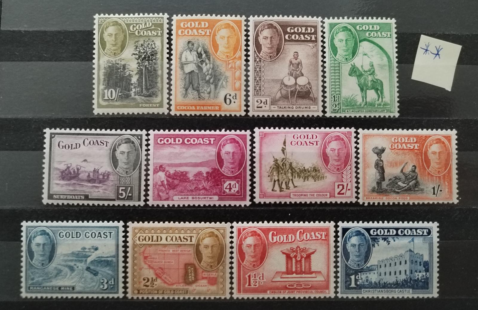 Gold Coast / Zlaté pobřeží 1948 85£ Svěží definitiva Jiří VI.