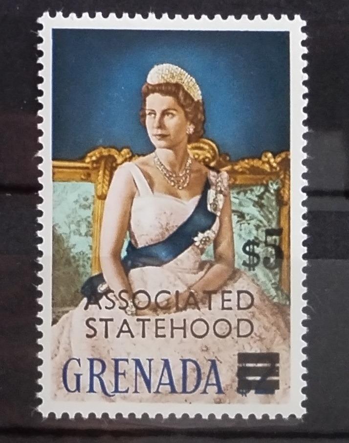 Grenada 1968 Dotisk definitivy - 5$ Královna Alžběta II.