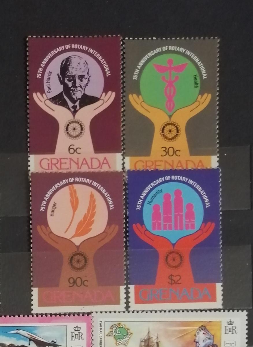 Grenada 1980 - komplet, 75 let rotariánů, organizace a charita