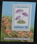Grenada 1989 Bl.227 10€ Houby a flora, Mycena holyporphyra