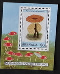Grenada 1989 Bl.228 10€ Houby a flora, Xeromphalina tenuipes