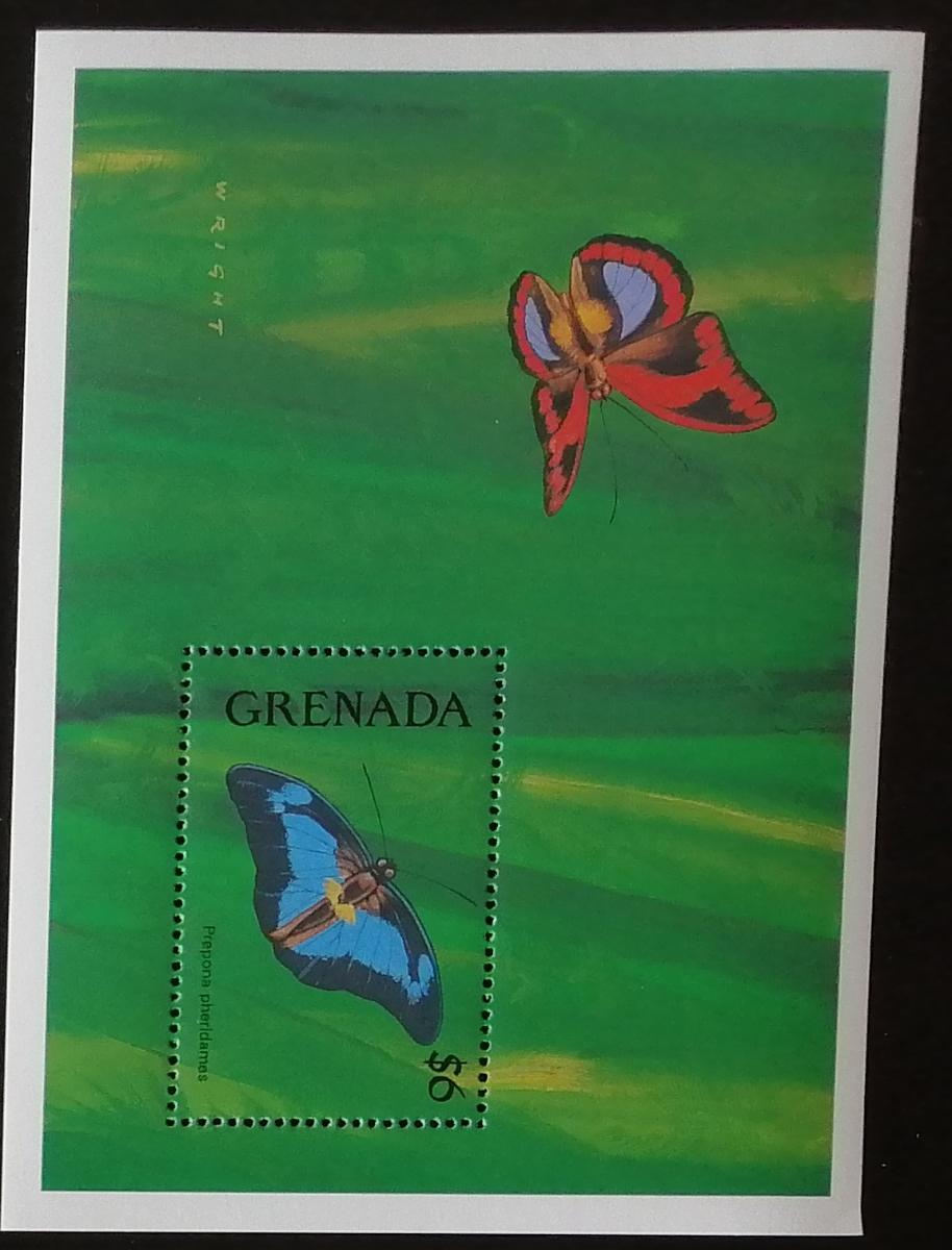 Grenada 1991 Bl.271 7,5€ Motýli a hmyz ostrova, Prepona pheridamas