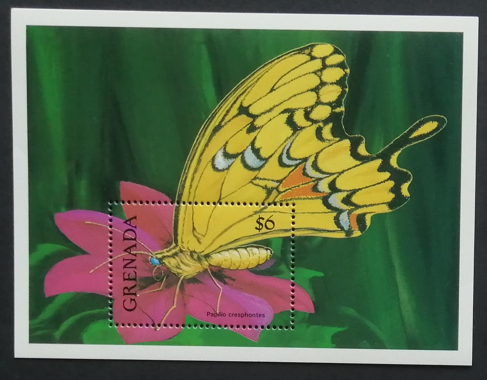 Grenada 1991 Bl.272 7,5€ Karibští motýli, hmyz