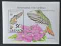 Grenada 1992 Bl.305 9€ Kolibříci, tropičtí ptáci, výstava Janov