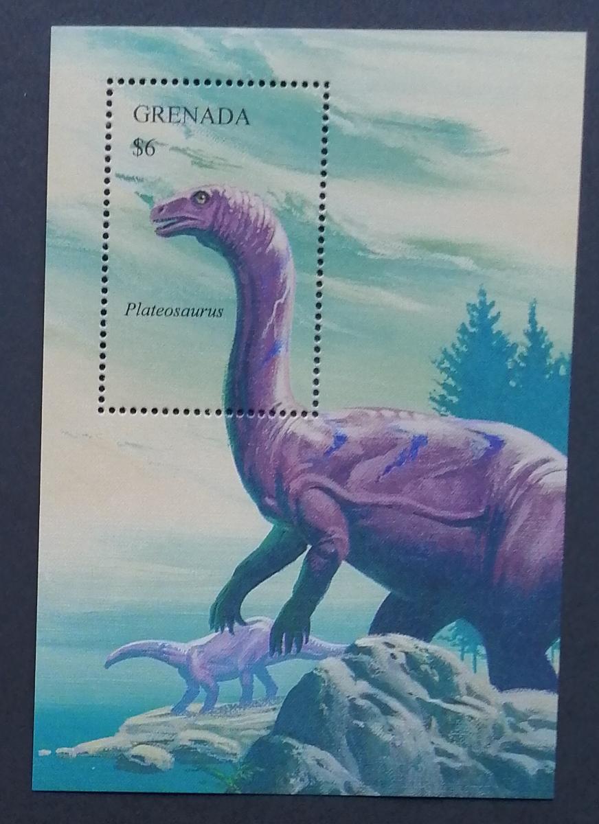 Grenada 1994 Bl.365 8,5€ Plateosaurus, pravěká fauna a dinosauři
