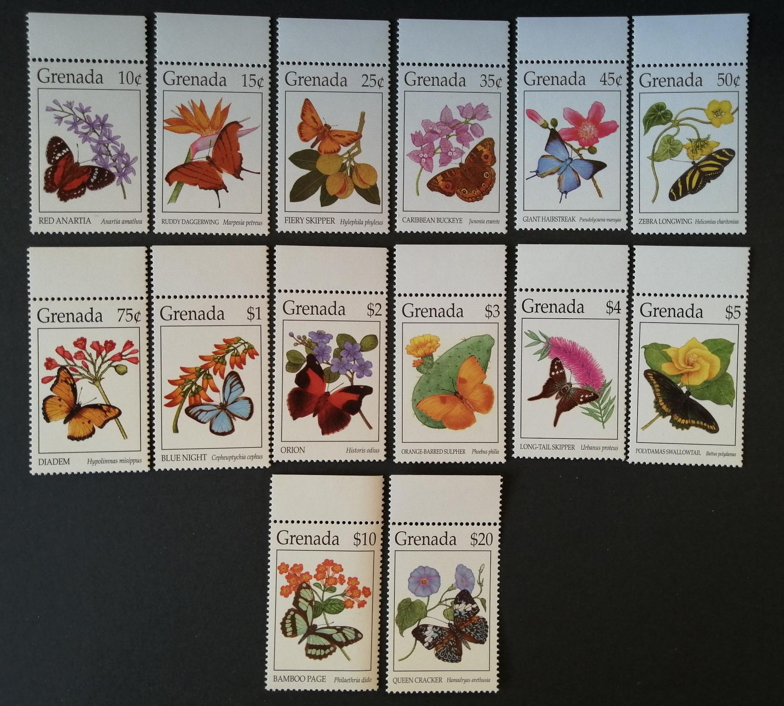 Grenada 1994 Mi.2834-7 70€ Definitiva ostrovní motýli a hmyz, fauna