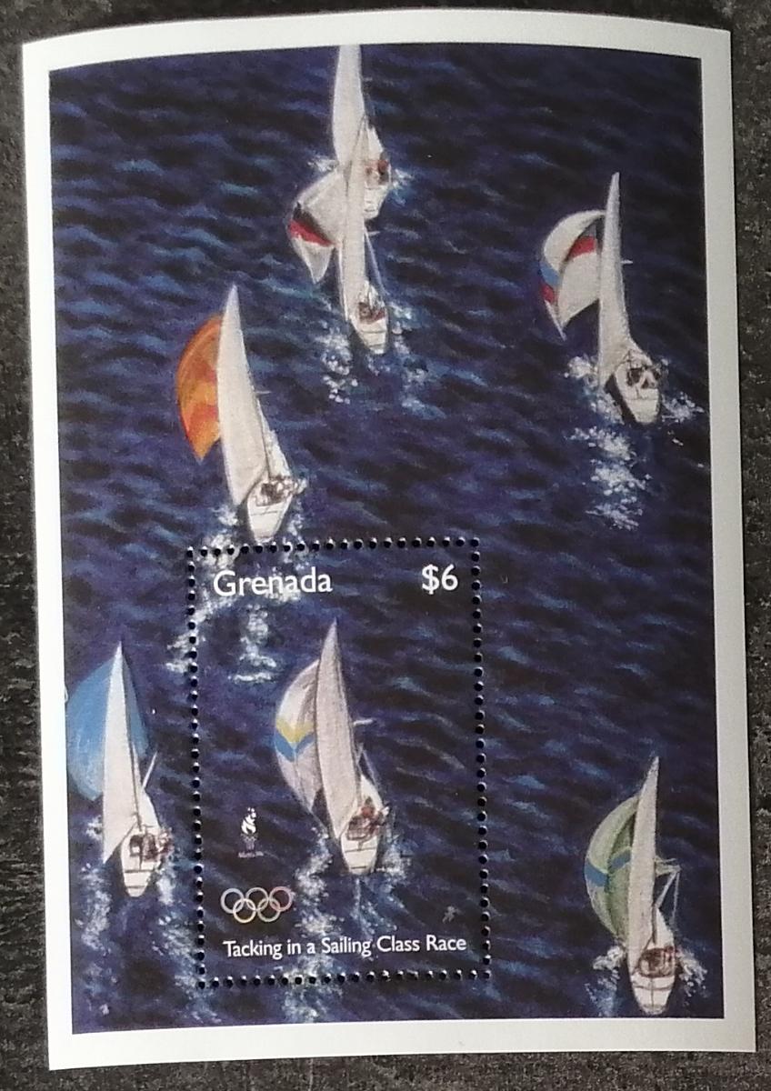 Grenada 1995 Bl.400 7€ Závody plachetnic, Olympijské hry Atlanta