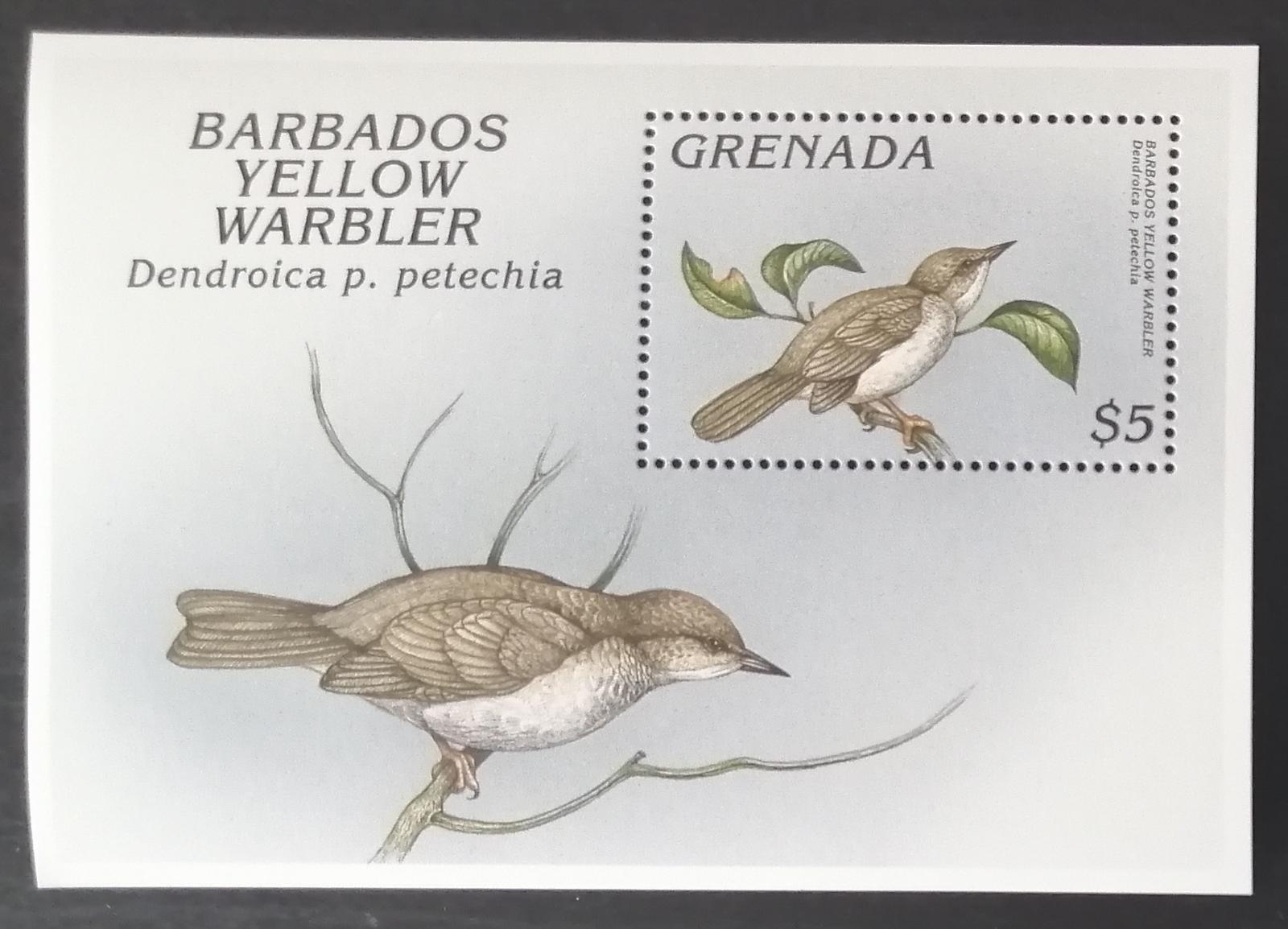Grenada 1996 Bl.439 7,5€ Ptáci Karibiku - Dendroica petechia