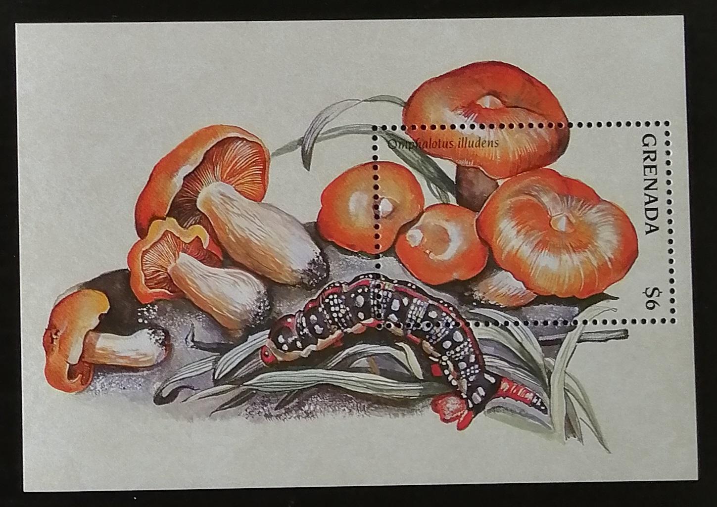 Grenada 1997 Bl.476 8€ Houby a flora lesů, Omphalotus illudens