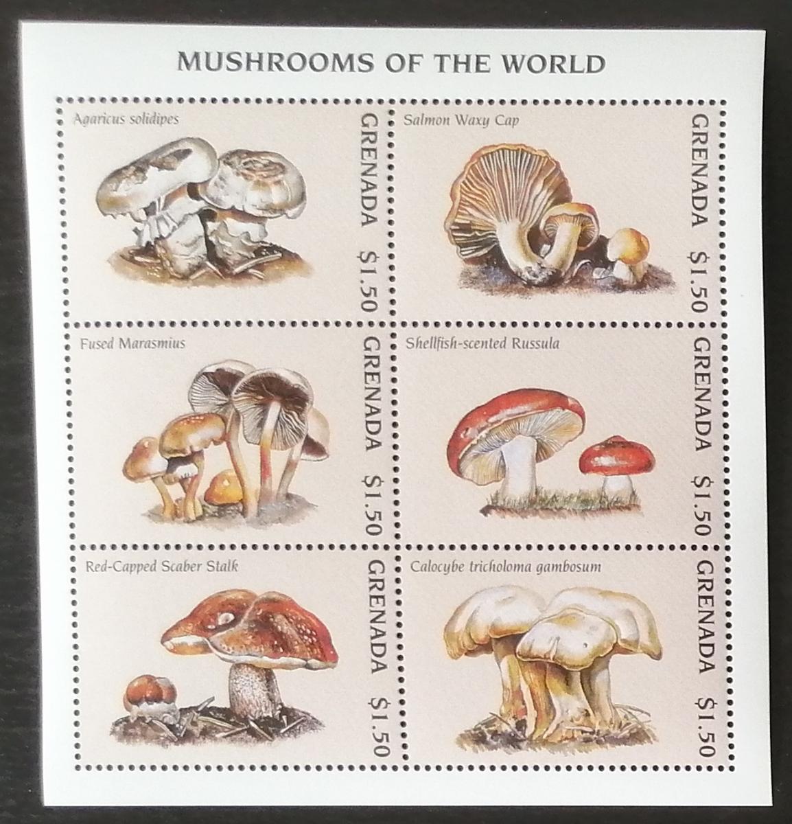 Grenada 1997 Mi.3596-1 10€ Houby a flora ostrova, mykologie