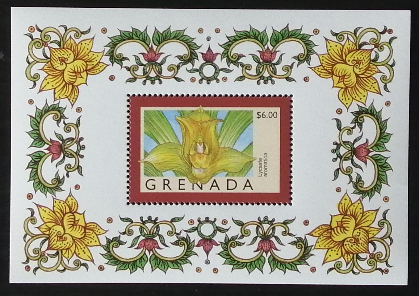 Grenada 1998 Bl.483 7€ Orchideje Karibiku, Lycaste aromatica