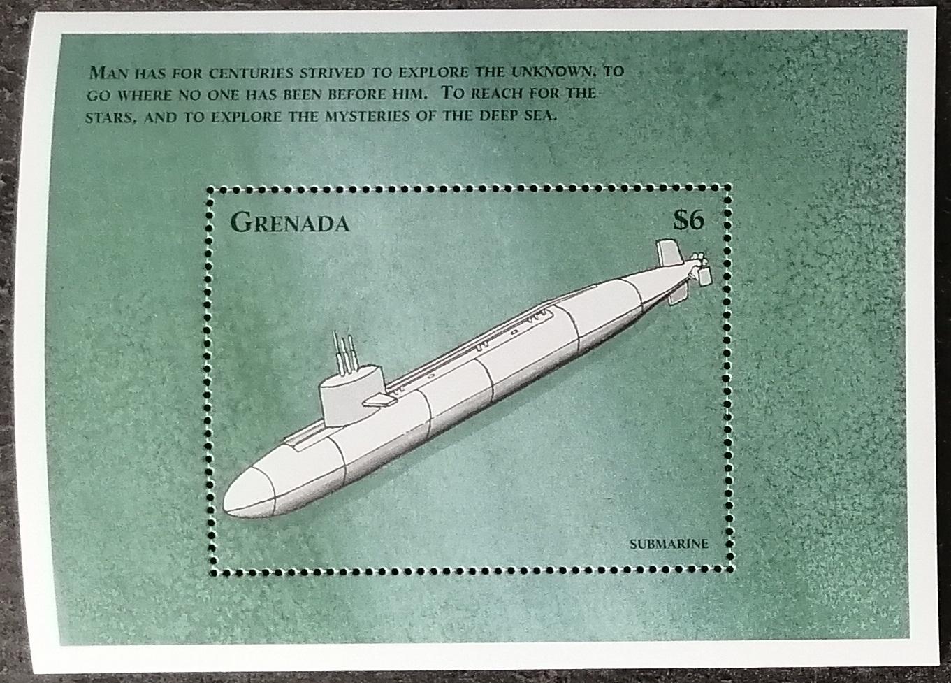 Grenada 1998 Bl.486 5,5€ Lodě a plachetnice světa, Ponorky UBoat