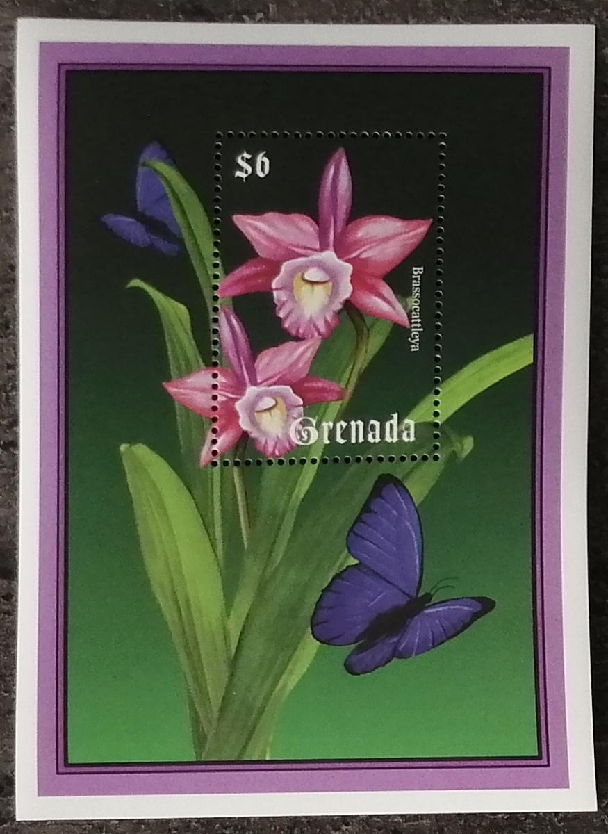 Grenada 2000 Bl.550 6,5€ Orchideje a flora ostrova, Brassocattleya sp.