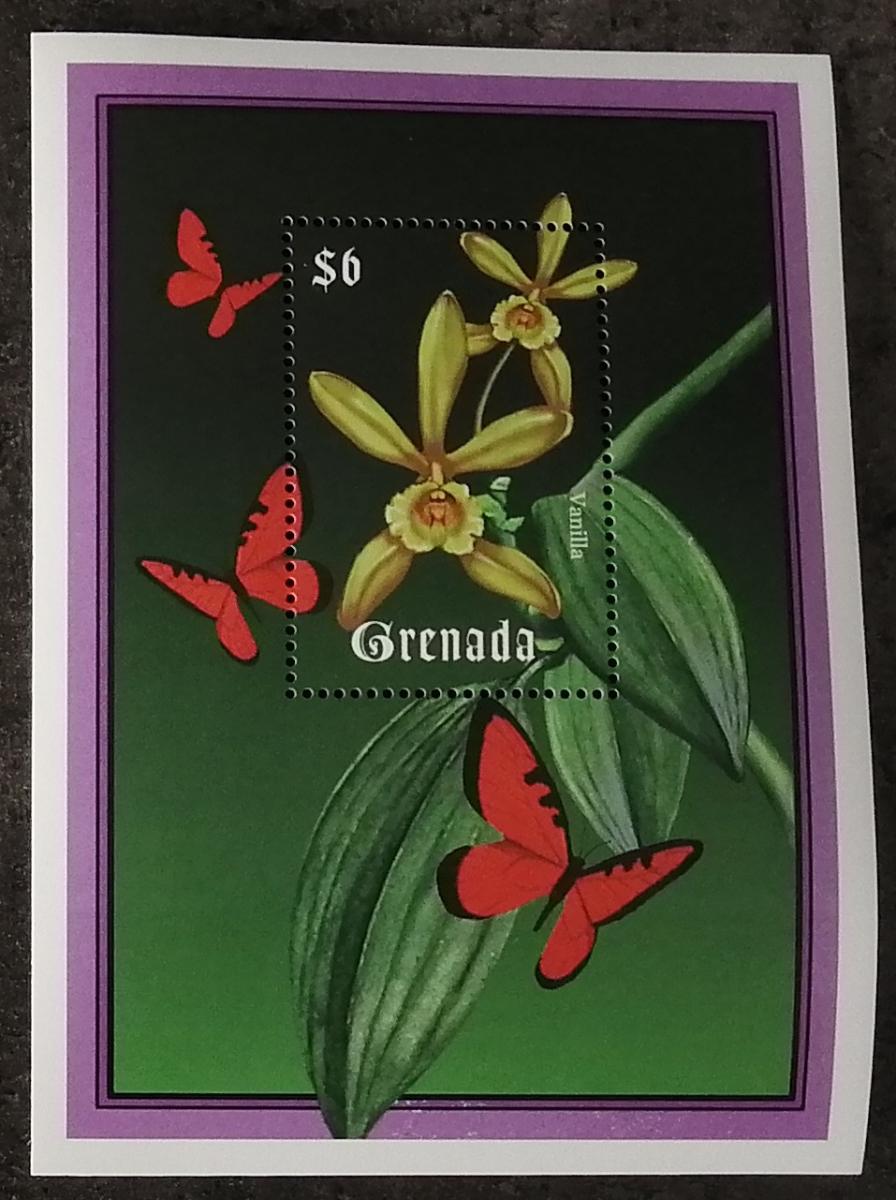 Grenada 2000 Bl.551 6,5€ Orchideje a flora ostrova, Vanilla sp.